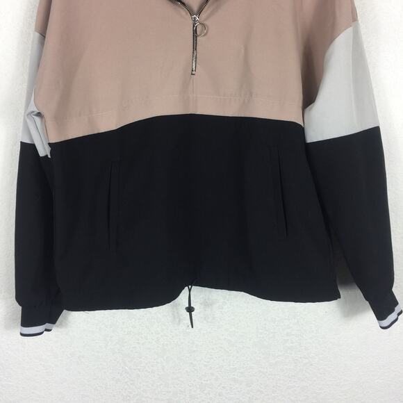 Zara Oversized Hoodie Lightweight Half Zip Jacket Small Funnel Neck Pouch Pocket - Picture 10 of 16